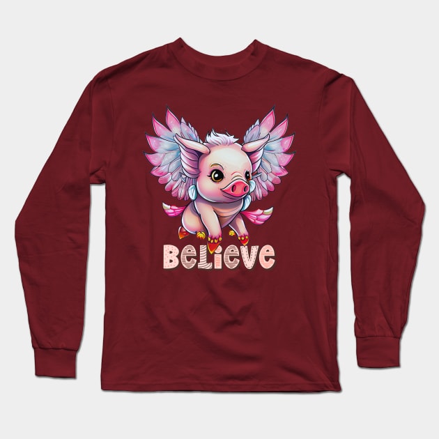 When Pigs Fly: Inspired Design Long Sleeve T-Shirt by Life2LiveDesign